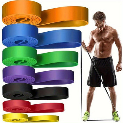 Resistance belt elastic belt TPE latex tension device elastic ring fitness belt pull-up belt elastic rope tension belt - image 2