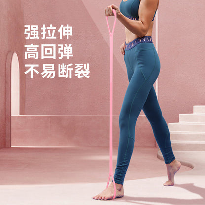 Home Tension Belt Open Shoulder Beautiful Back Shoulder Neck Stretch 8-character Tensile Yoga Fitness Improvement Hunchback Tension Rope Women - image 2