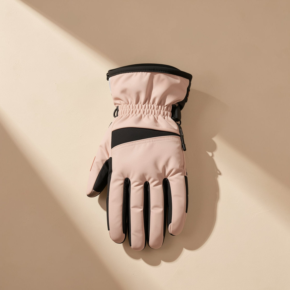 Polyester finger-style ski gloves described with touch-screen functionality - view 4