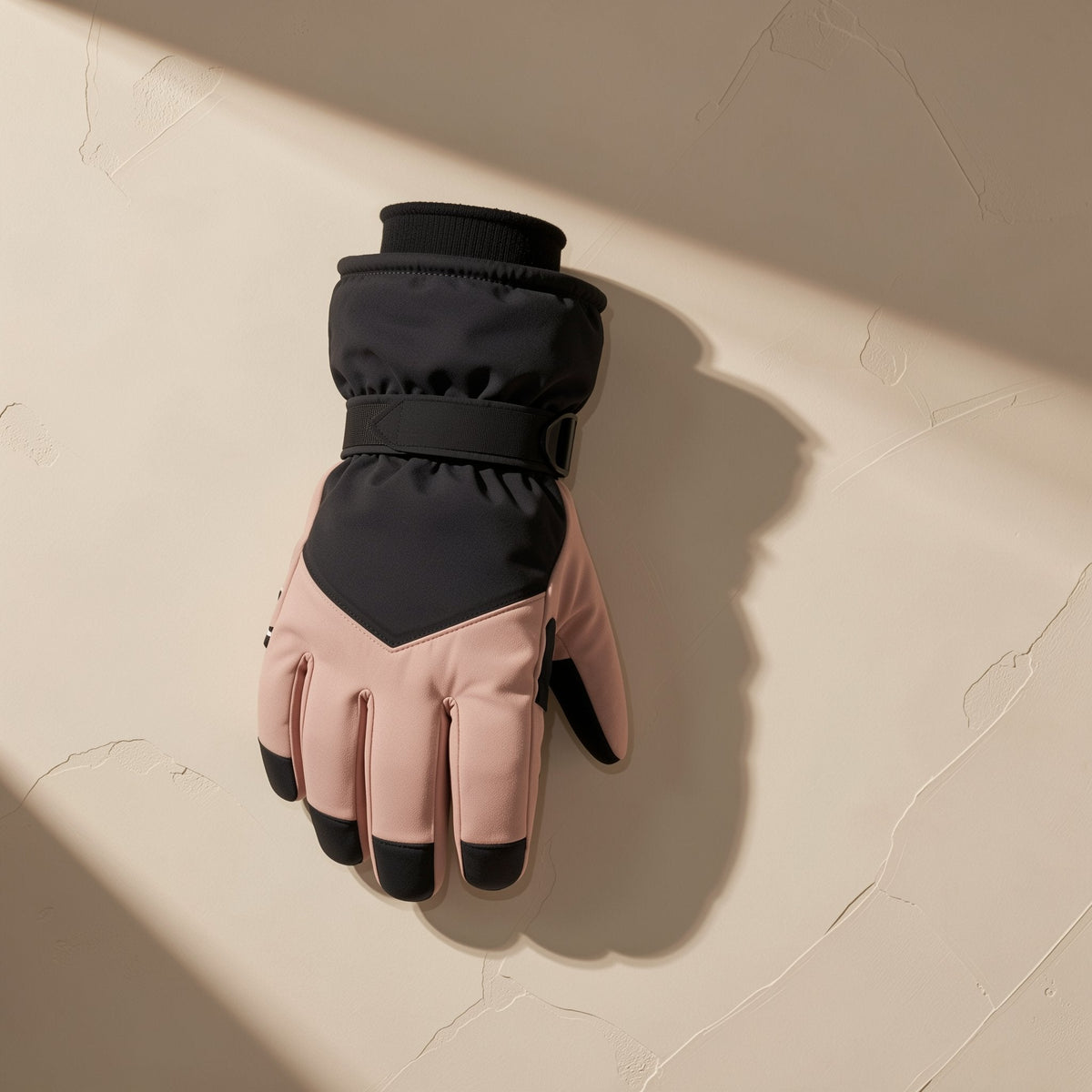 Polyester finger-style ski gloves described with touch-screen functionality - view 5