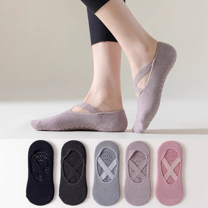 Women's Socks Boat Socks Short Yoga Socks Silicone Non-slip Dancing Sports Indoor Pilates Floor Fitness Socks - image 3