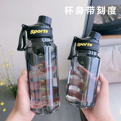 Sports water cup large capacity plastic cup for men and women students summer outdoor fitness high color value with tea compartment portable kettle - image 2