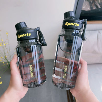 Sports water cup large capacity plastic cup for men and women students summer outdoor fitness high color value with tea compartment portable kettle - image 3