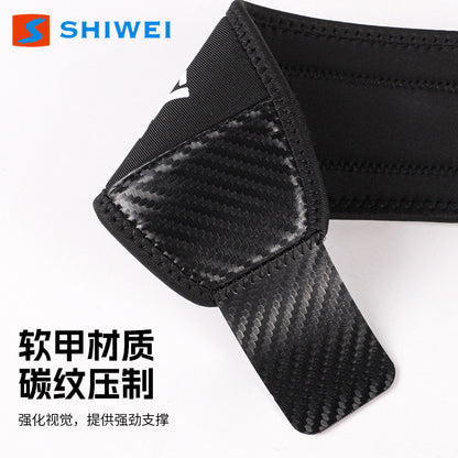 Double-Layered Pressurized Carbon Fiber Pattern Fitness Wristband for Bench Press and Push-Ups, Pressure-Assisted Wrist Support Sports Brace - image 3