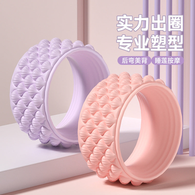 Yoga Wheel Open Back Yoga Equipment for Beginners Fitness Yoga Back Curved Roller Artifact Roller Home Pilates Ring - image 1