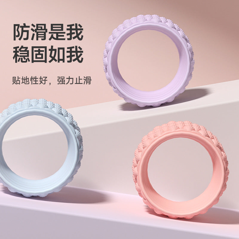 Yoga Wheel Open Back Yoga Equipment for Beginners Fitness Yoga Back Curved Roller Artifact Roller Home Pilates Ring - image 4