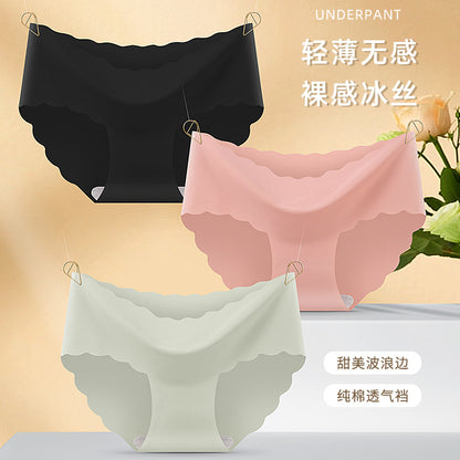 Foreign trade sports yoga quick-drying ice silk seamless underwear women's waist breathable sexy ladies underwear wholesale cross-border - image 3