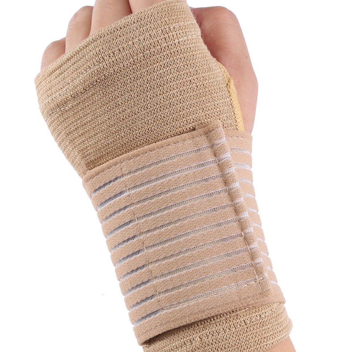 Cross-Border Thickened Pressure Wristband Cycling Protective Gloves Adjustable Hand Guard Elastic Fitness Sports Bandage - image 1