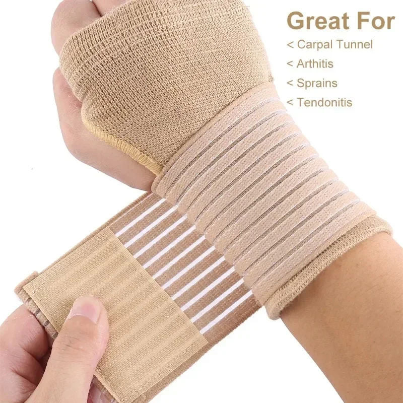 Cross-Border Thickened Pressure Wristband Cycling Protective Gloves Adjustable Hand Guard Elastic Fitness Sports Bandage - image 2