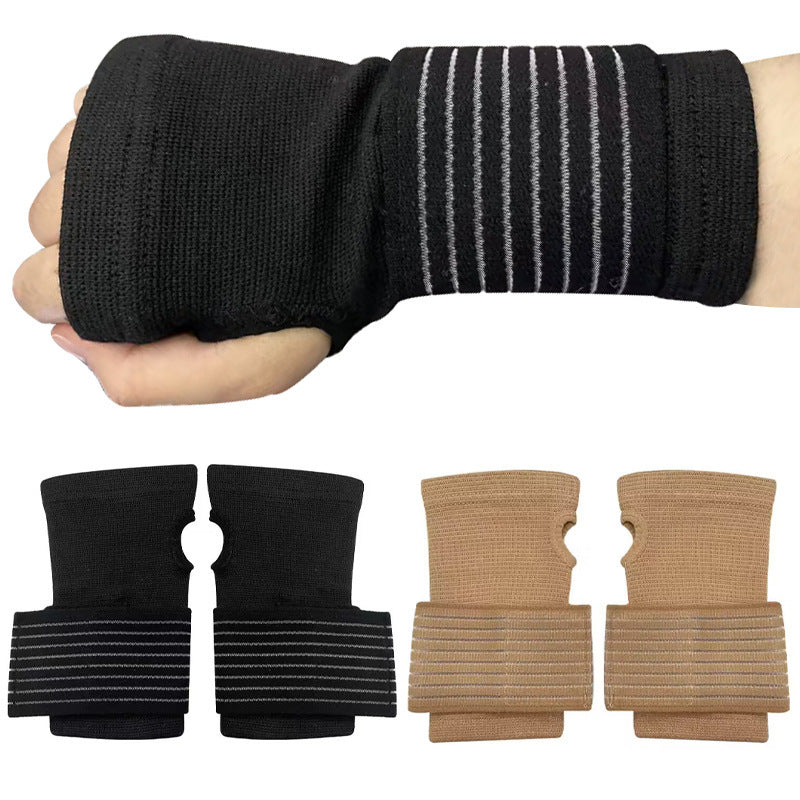 Cross-Border Thickened Pressure Wristband Cycling Protective Gloves Adjustable Hand Guard Elastic Fitness Sports Bandage - image 4