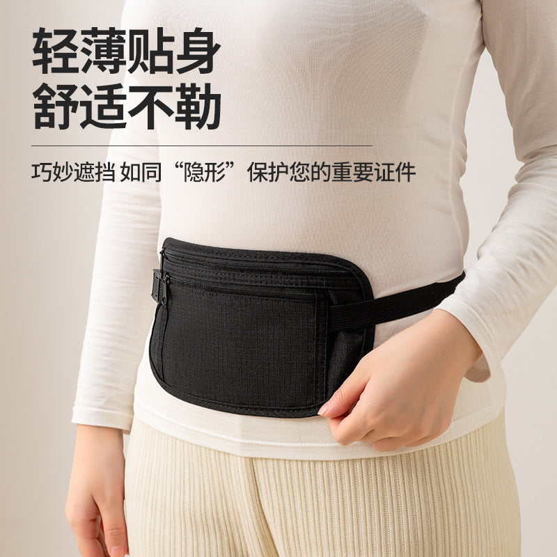 European travel close-fitting anti-theft bag sports stealth waist bag ultra-thin invisible fitness belt bag running mobile phone bag - image 2
