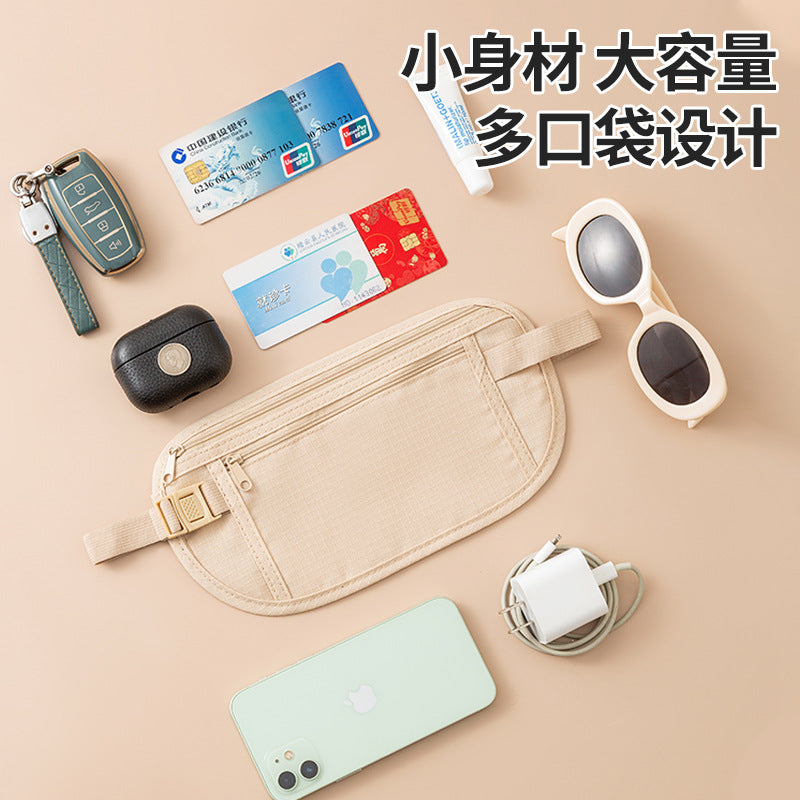 European travel close-fitting anti-theft bag sports stealth waist bag ultra-thin invisible fitness belt bag running mobile phone bag - image 3