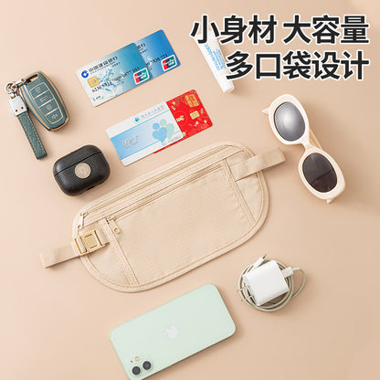 European travel close-fitting anti-theft bag sports stealth waist bag ultra-thin invisible fitness belt bag running mobile phone bag - image 3