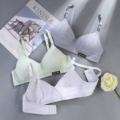 Comfortable Seamless Underwear for Girls in Their Developmental Stage, High School Students, Small Busts, Push-Up, No Underwire Bra, Thin Style - image 2