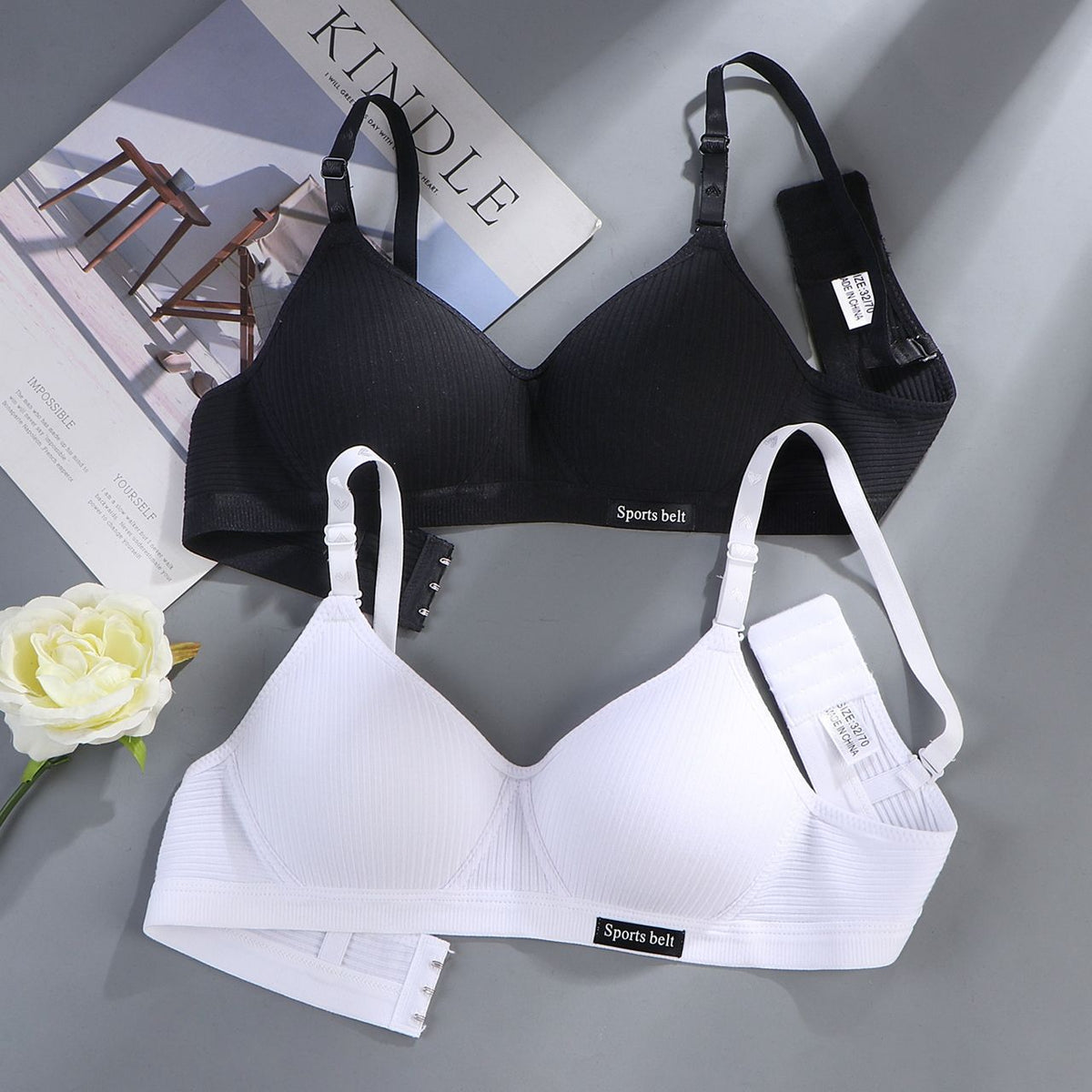 Comfortable Seamless Underwear for Girls in Their Developmental Stage, High School Students, Small Busts, Push-Up, No Underwire Bra, Thin Style - image 3