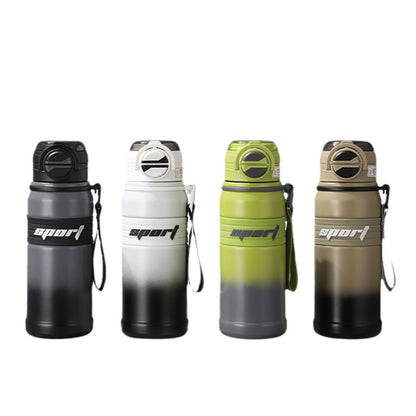 316 Austenitic Stainless Steel Thermos Cup Portable Large Capacity Straw Double Drinking Bottle Outdoor Sports Fitness Bottle - image 5