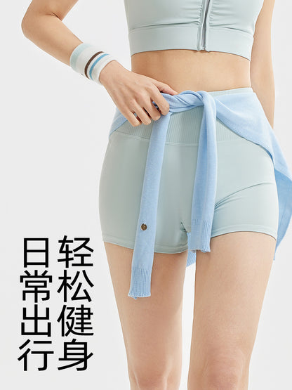 Juyitang Striped High-Waisted Yoga Shorts for Women, Breathable, Tummy Control, Seamless, Butt-Lifting, Fitness Running Sports Shorts for Summer - image 3