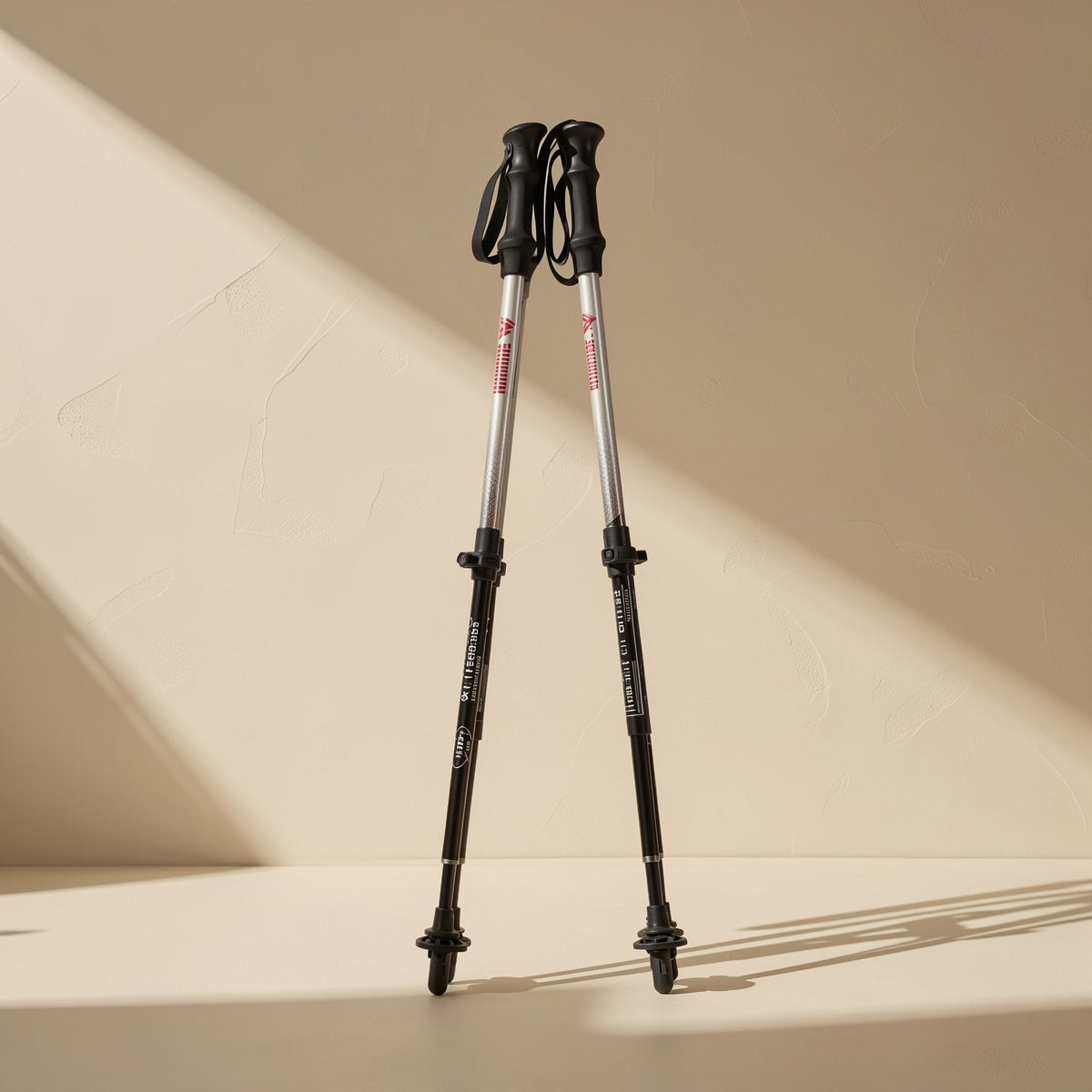Carbon fiber trekking pole with three sections, an external lock, and a tungsten steel tip - view 4