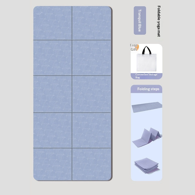 TPE Foldable Yoga Mat, Thickened And Non-slip