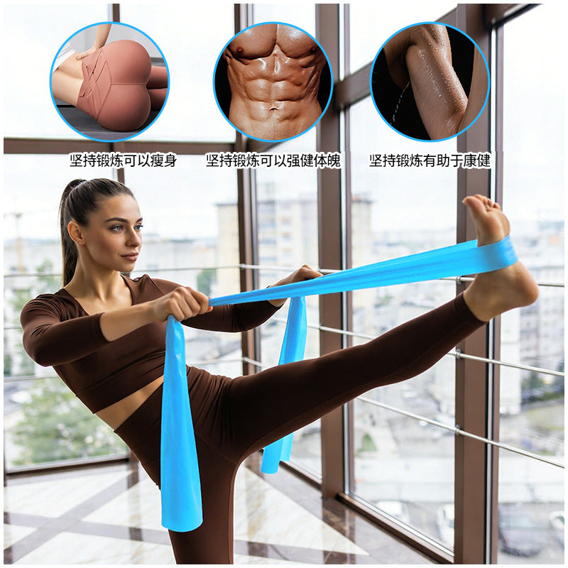 New Yoga stretch belt TPE stretch piece fitness resistance belt hip fitness yoga stretch belt yoga - image 4