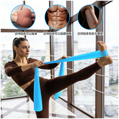 New Yoga stretch belt TPE stretch piece fitness resistance belt hip fitness yoga stretch belt yoga - image 4