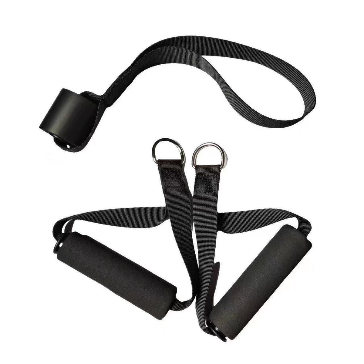 Fitness door handle pull rope resistance rope black door buckle accessories yoga pull belt door buckle fitness equipment accessories - image 1