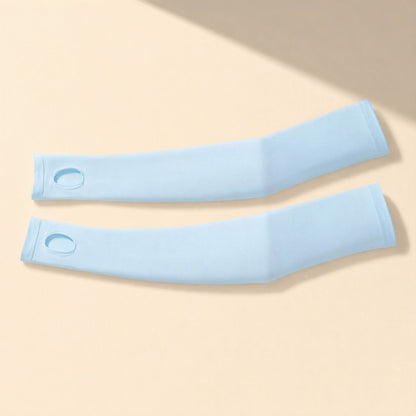 Nylon arm sleeve described for summer sun protection and outdoor use - view 3