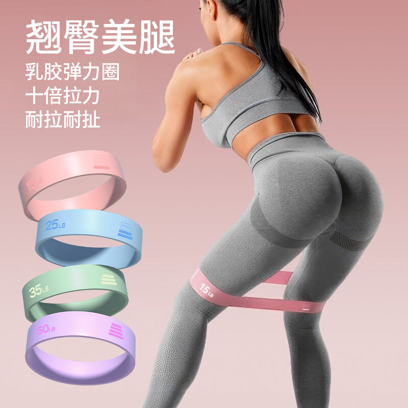 Elastic Band Hip Training Buttocks Training Tool Fitness Female Resistance Band Beautiful Buttocks Elastic Circle Yoga Indoor Training - image 1