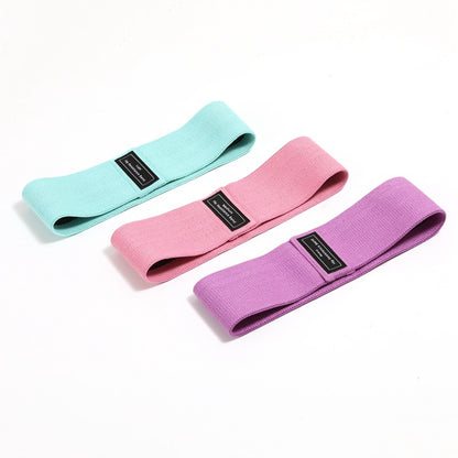 Add wide stripes fitness stretch elastic belt resistance belt strength training pull leg training hip training yoga elastic belt circle - image 3