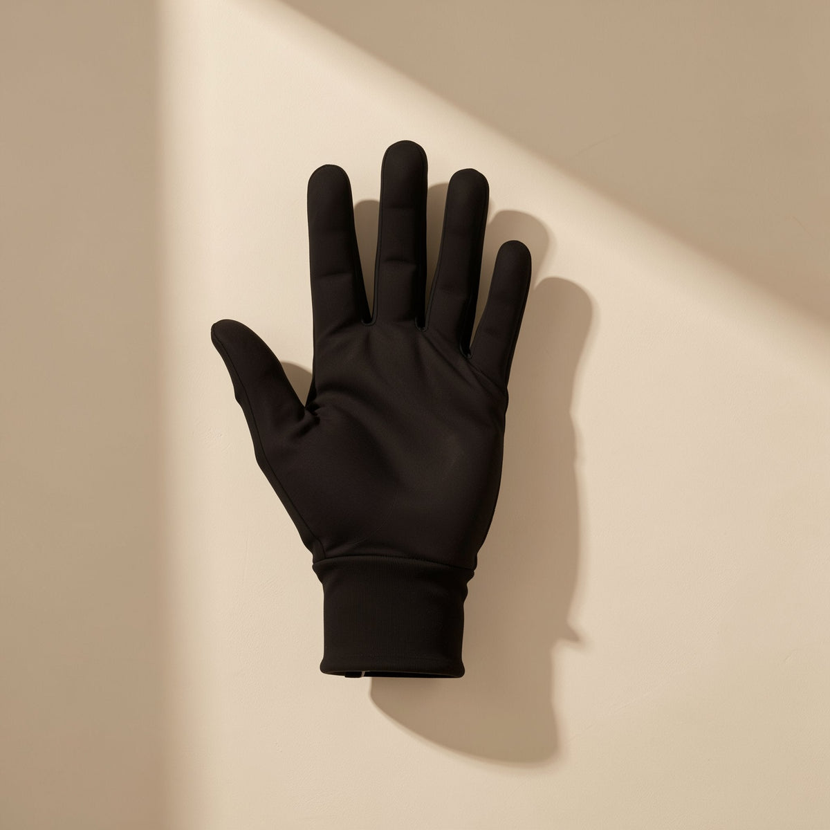 Printed polyester cycling gloves with touch-screen use, sun protection, and an anti-slip feature