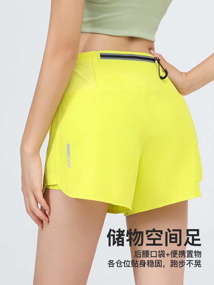 Five Pocket Running Shorts Summer Men's and Women's Sports Fitness Yoga Breathable Perspiration Quick-drying Anti-walking Running Pants - image 1