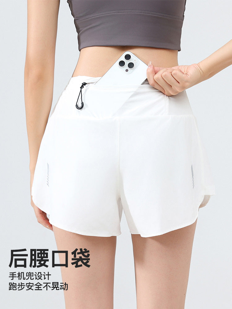 Five Pocket Running Shorts Summer Men's and Women's Sports Fitness Yoga Breathable Perspiration Quick-drying Anti-walking Running Pants - image 2