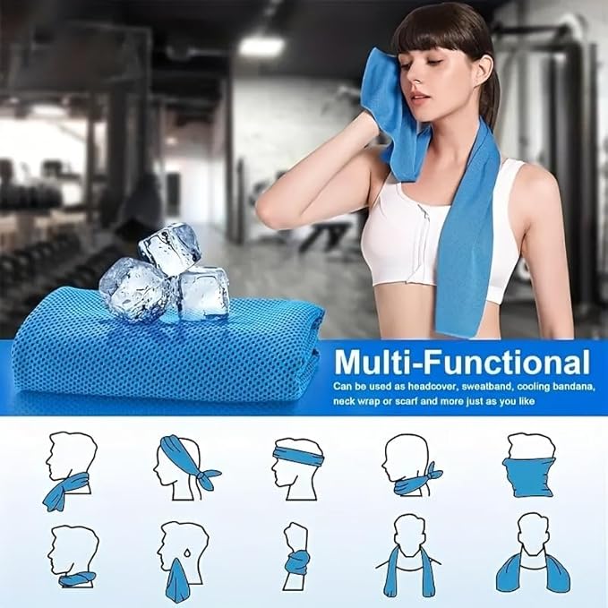 Cooling Sports Towel Quick-Dry, Sweat Absorbing, Ice Cold Fabric For Outdoor…