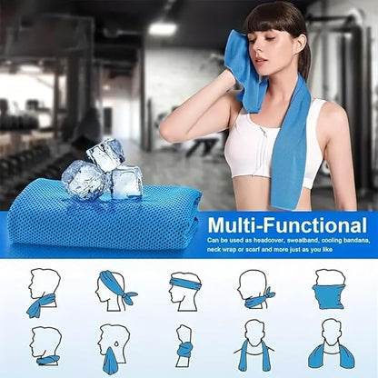 Cooling Sports Towel Quick-Dry, Sweat Absorbing, Ice Cold Fabric For Outdoor…