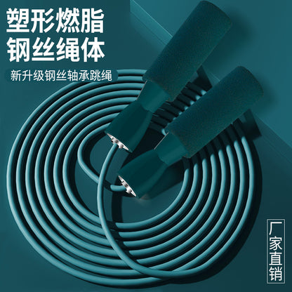 Bearing Steel Wire Skipping Rope for Girls' Fitness Exercise, Cordless Professional Jump Rope for Adults, Children, Students, and Specialized for Speed Competit - image 2