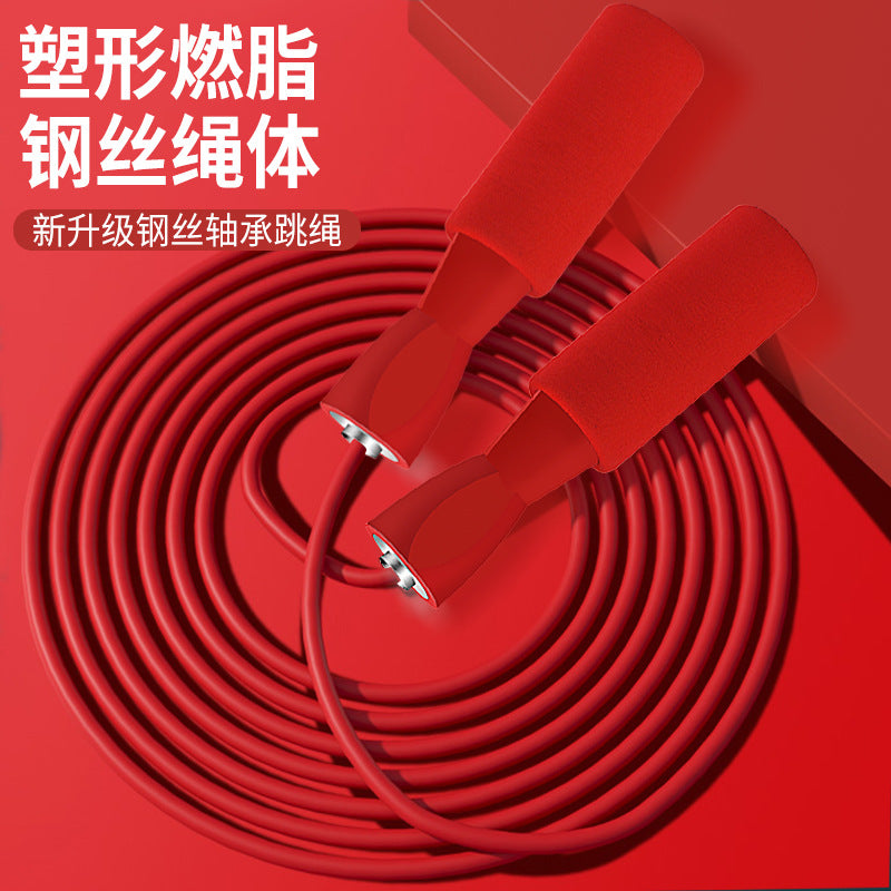 Bearing Steel Wire Skipping Rope for Girls' Fitness Exercise, Cordless Professional Jump Rope for Adults, Children, Students, and Specialized for Speed Competit - image 4