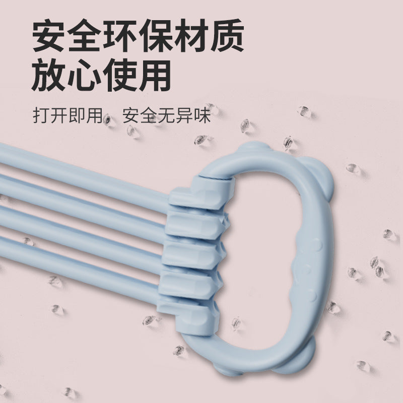Adjustable Pound 8-character Rally for Women with Open Shoulder and Beautiful Back Six-strand Home Fitness Elastband 8-character Training Back Rope - image 4