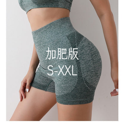 Yoga Shorts Smiling Face Peach Hip Sports Shorts Women's High Waist Tight Three-point Fitness Women's Running Volume Edition - image 1