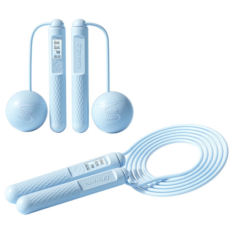 Rope Skipping Fitness Fat Reduction Special Count Rope Skipping Sports Men's Adult Cordless Steel Wire Professional Rope Skipping Rope - image 5
