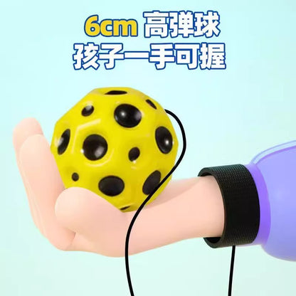 Moon Stone Wrist Bouncy Ball Kidsren's Rope Bouncing Ball Pull Back Bouncing Ball Wrist Ball Fitness Swing Ball - image 4