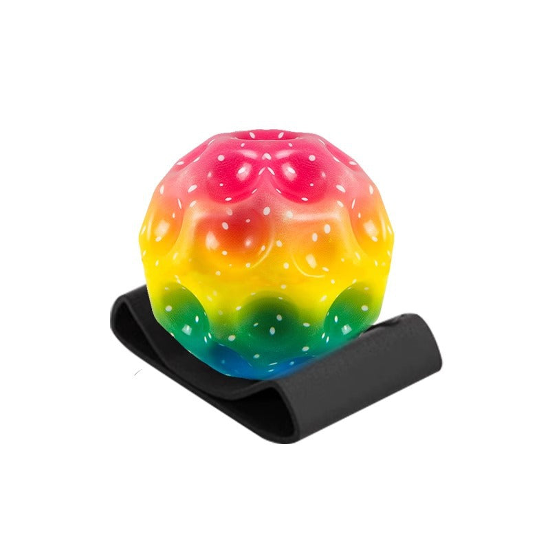 Moon Stone Wrist Bouncy Ball Kidsren's Rope Bouncing Ball Pull Back Bouncing Ball Wrist Ball Fitness Swing Ball - image 5