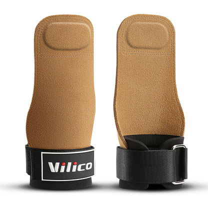 Sports and Fitness Anti-Slip Palm Protector to Prevent Calluses, Pull-Ups, Weightlifting Assist Belt, Deadlift Cowhide Four-Finger Palm Protector - image 5