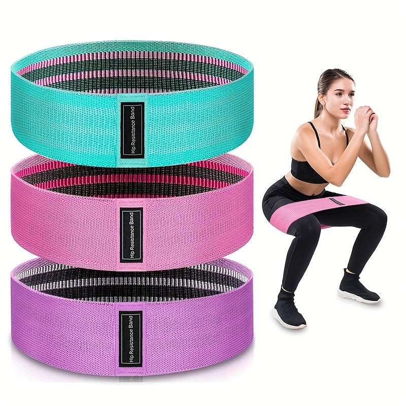 Workout Fabric Resistance Band Men's and Women's Sports Band Leg Hip Lips Band Yoga Pilates Fitness Band - image 1