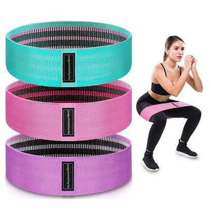 Workout Fabric Resistance Band Men's and Women's Sports Band Leg Hip Lips Band Yoga Pilates Fitness Band - image 1