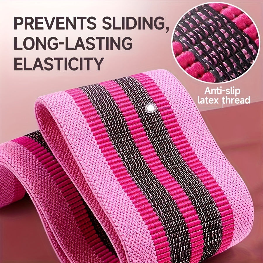 Workout Fabric Resistance Band Men's and Women's Sports Band Leg Hip Lips Band Yoga Pilates Fitness Band - image 2