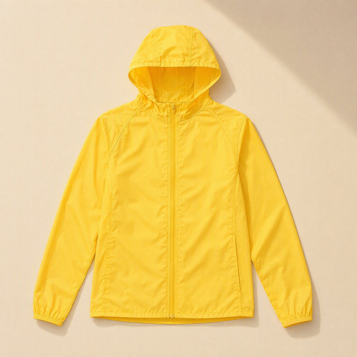 Hooded solid-color polyester sun protection jacket with UPF 30 - view 3