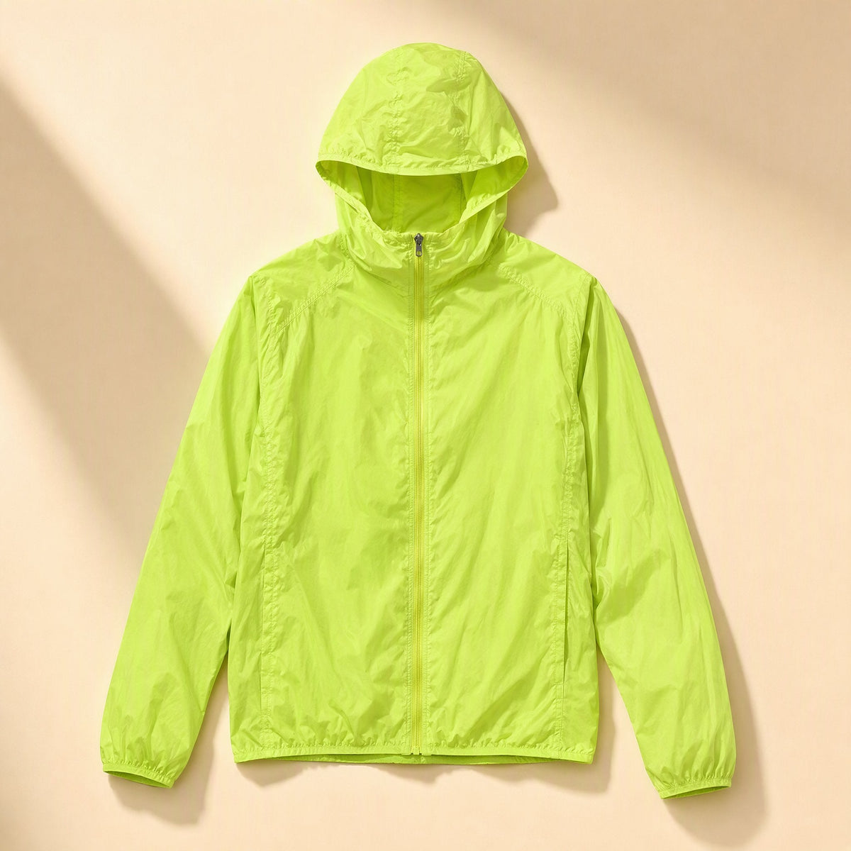 Hooded solid-color polyester sun protection jacket with UPF 30 - view 4
