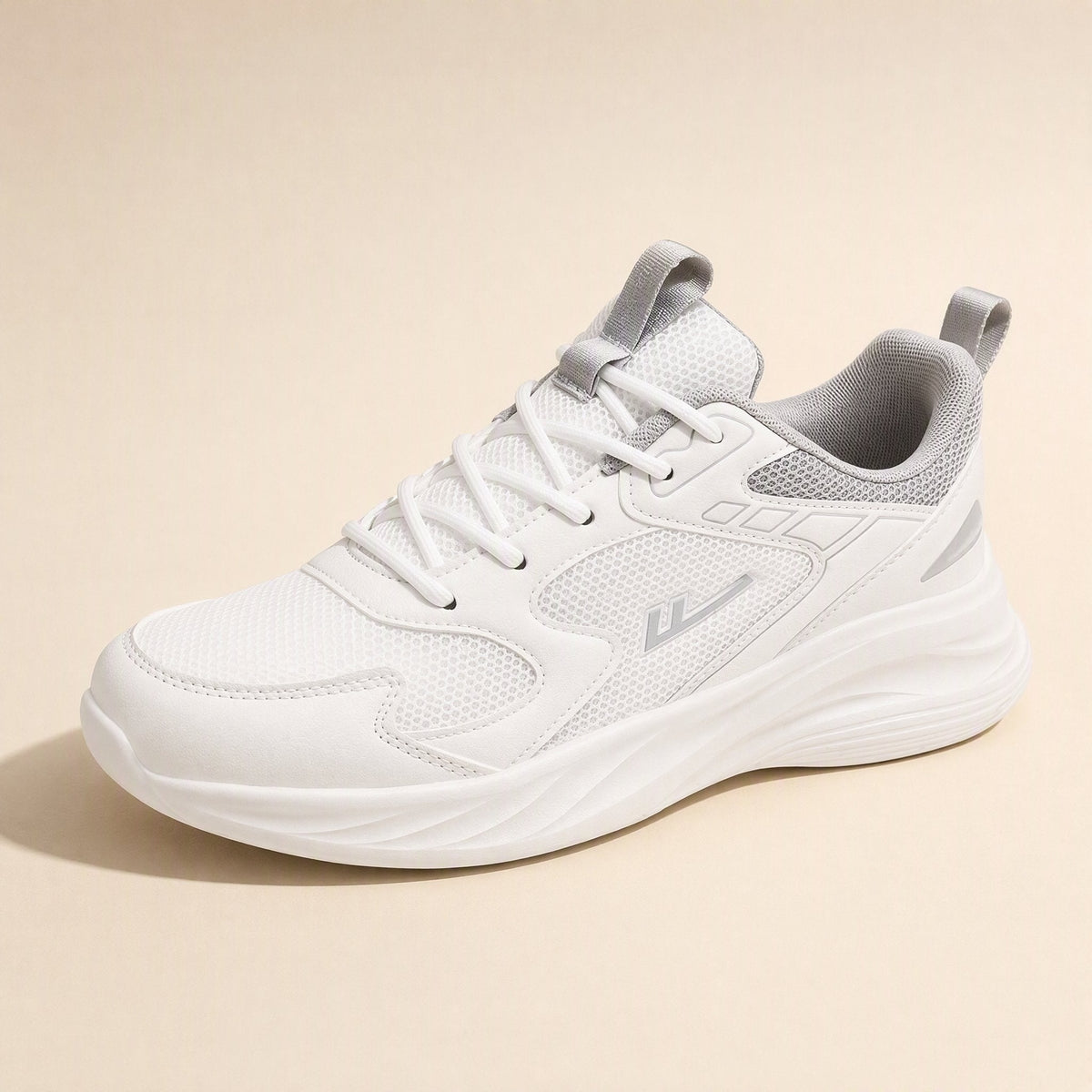 Adult unisex running shoe with a PU-and-mesh upper and low-top profile - view 5