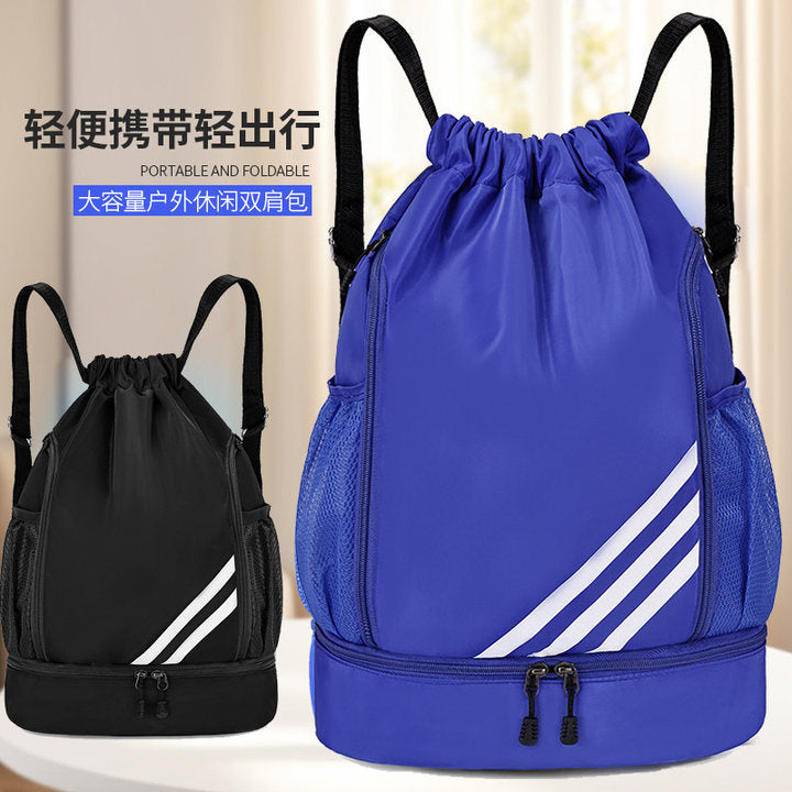 Large Capacity Basketball Bag Training Bag Backpack Yoga Fitness Bag Outdoor Sports Drawstring Casual Backpack - image 3