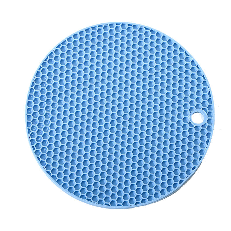 Round Silicone Casserole Mat Honeycomb Insulation Mat Dining Table Mat Silicone Coaster Non-Slip Insulation Kitchen Anti-Scalding and High Temperature Resistance - image 5
